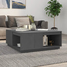 Bijzettafel met massief grenenhout voor een rustieke woonkamer sfeer - Grijs / 100 x 101 x 40.5 cm / 1 - Salontafels