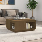 Bijzettafel met massief grenenhout voor een rustieke woonkamer sfeer - Honingbruin / 80 x 81 x 36.5 cm / 1 - Salontafels