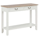 Bijzettafel met massief grenenhouten en paulownia fineer voor elegantie - Wit en bruin / 1 - Bijzettafels