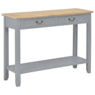 Bijzettafel met massief grenenhouten en paulownia fineer voor elegantie - Grijs / 1 - Bijzettafels