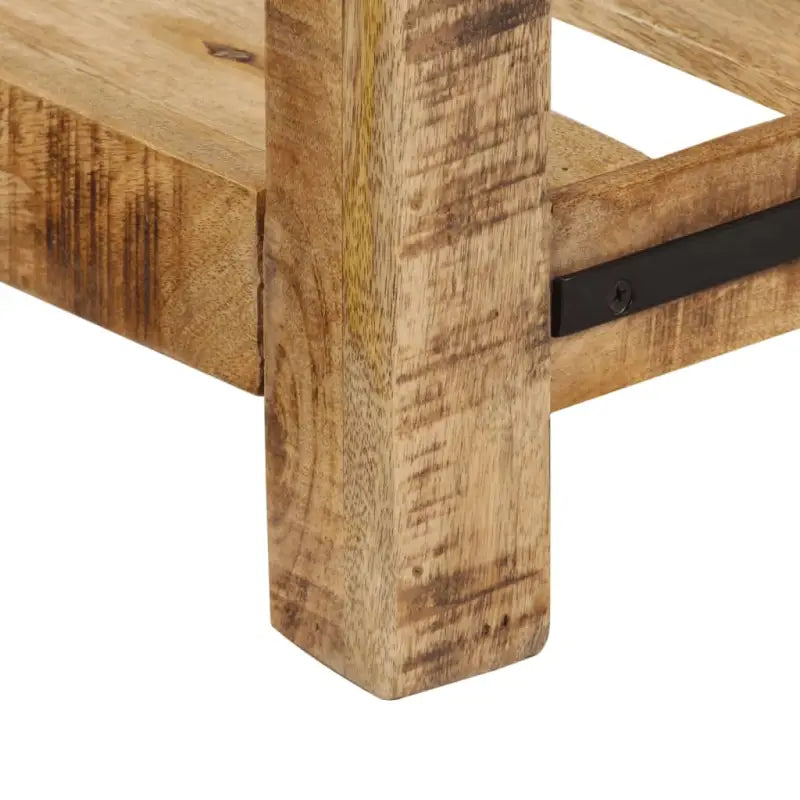 Bijzettafel met massief mangohout en stevig tafelblad - 100 x 35 x 75 cm / 1 / zonder schap - Bijzettafels