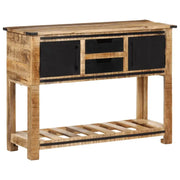Bijzettafel met massief mangohout en stevig tafelblad - 100 x 35 x 75 cm / 1 / zonder schap - Bijzettafels