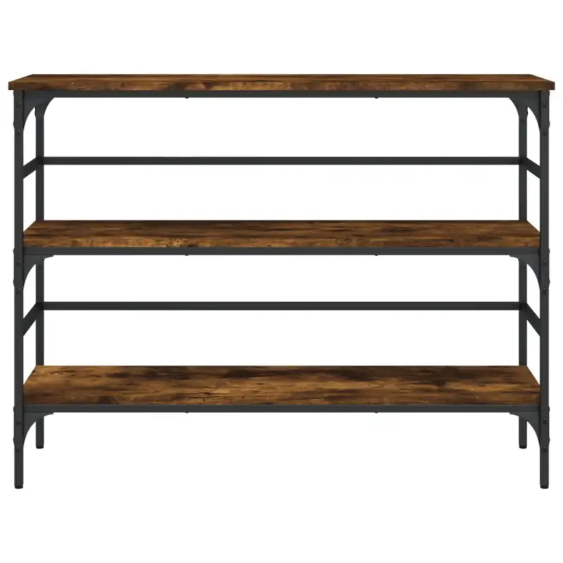 Bijzettafel met metalen frame en bewerkt hout voor elegantie - Bijzettafels