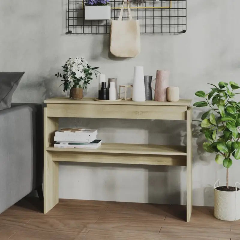 Bijzettafel van bewerkt hout gemakkelijk schoon voor woondecoratie - Sonoma eiken / 1 / 102 cm - Bijzettafels