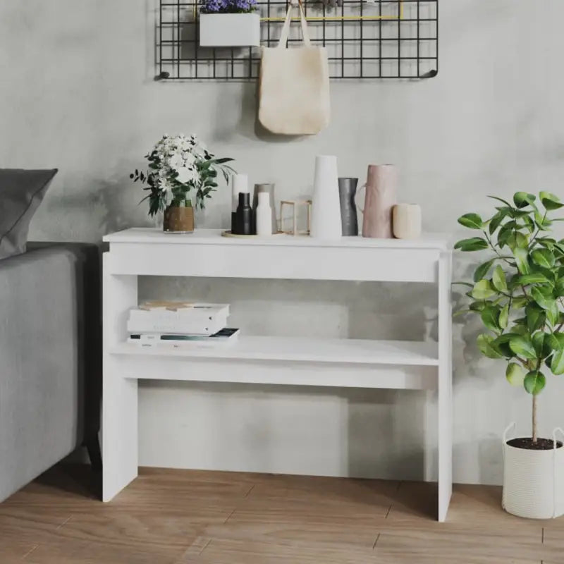 Bijzettafel van bewerkt hout gemakkelijk schoon voor woondecoratie - Wit / 1 / 102 cm - Bijzettafels
