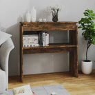 Bijzettafel van bewerkt hout gemakkelijk schoon voor woondecoratie - Gerookt eiken / 1 / 80 cm - Bijzettafels