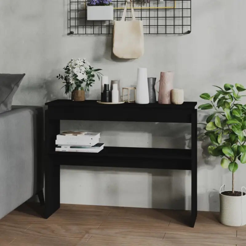 Bijzettafel van bewerkt hout gemakkelijk schoon voor woondecoratie - Zwart / 1 / 102 cm - Bijzettafels