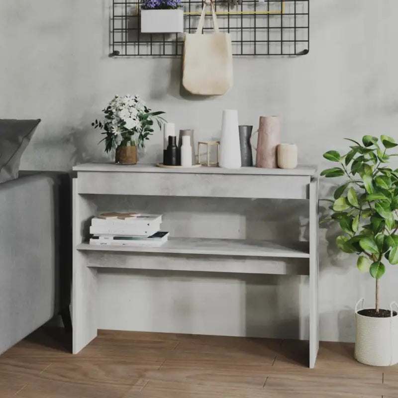 Bijzettafel van bewerkt hout gemakkelijk schoon voor woondecoratie - Betongrijs / 1 / 102 cm - Bijzettafels