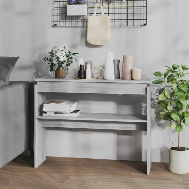 Bijzettafel van bewerkt hout gemakkelijk schoon voor woondecoratie - Grijs sonoma / 1 / 102 cm - Bijzettafels