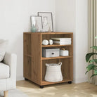 Bijzettafel van bewerkt hout in grijs sonoma eiken stijl - Eiken / 1 - Archiefkasten