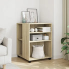 Bijzettafel van bewerkt hout in grijs sonoma eiken stijl - Sonoma eiken / 1 - Archiefkasten