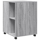 Bijzettafel van bewerkt hout in grijs sonoma eiken stijl - Archiefkasten