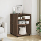 Bijzettafel van bewerkt hout in grijs sonoma eiken stijl - bruin eikenkleur / 1 - Archiefkasten