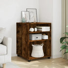 Bijzettafel van bewerkt hout in grijs sonoma eiken stijl - Gerookt eiken / 1 - Archiefkasten