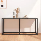 Bijzettafel van gehard glas en gepoedercoat staal voor een stijlvolle woonkamer - Wit marmer / 1 / 160 cm - Bijzettafels