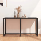 Bijzettafel van gehard glas en gepoedercoat staal voor een stijlvolle woonkamer - Zwart marmer / 1 / 140 cm