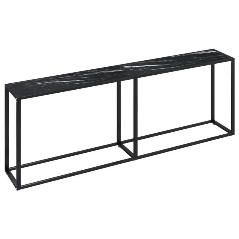 Bijzettafel van gehard glas en gepoedercoat staal voor een stijlvolle woonkamer - Bijzettafels