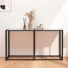 Bijzettafel van gehard glas en gepoedercoat staal voor een stijlvolle woonkamer - Wit marmer / 1 / 140 cm - Bijzettafels