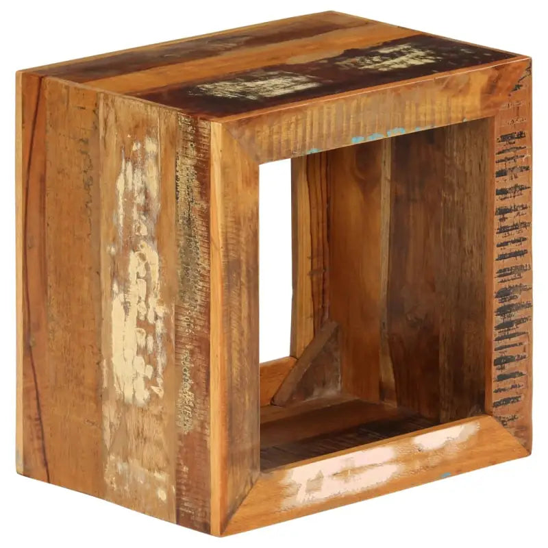 Bijzettafel van massief gerecycled hout in antieke stijl - Bijzettafels