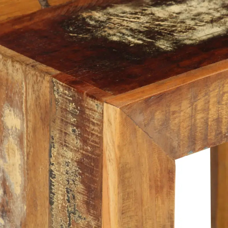Bijzettafel van massief gerecycled hout in antieke stijl - Bijzettafels