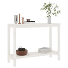 Bijzettafel van massief grenenhout met stevig blad voor een moderne uitstraling - Wit / 1 - Bijzettafels
