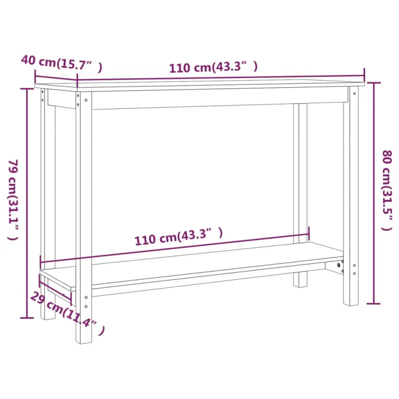 Bijzettafel van massief grenenhout met stevig blad voor een moderne uitstraling - Wit / 1 - Bijzettafels