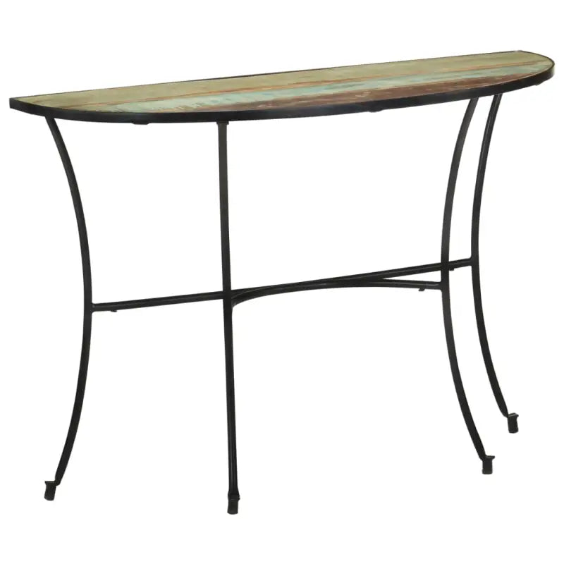Bijzettafel van massief mangohout met elegant halfrond ontwerp - 1 / massief gerecycled hout - Bijzettafels