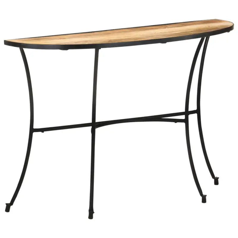Bijzettafel van massief mangohout met elegant halfrond ontwerp - 1 / massief mangohout - Bijzettafels