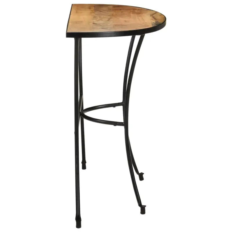 Bijzettafel van massief mangohout met elegant halfrond ontwerp - Bijzettafels