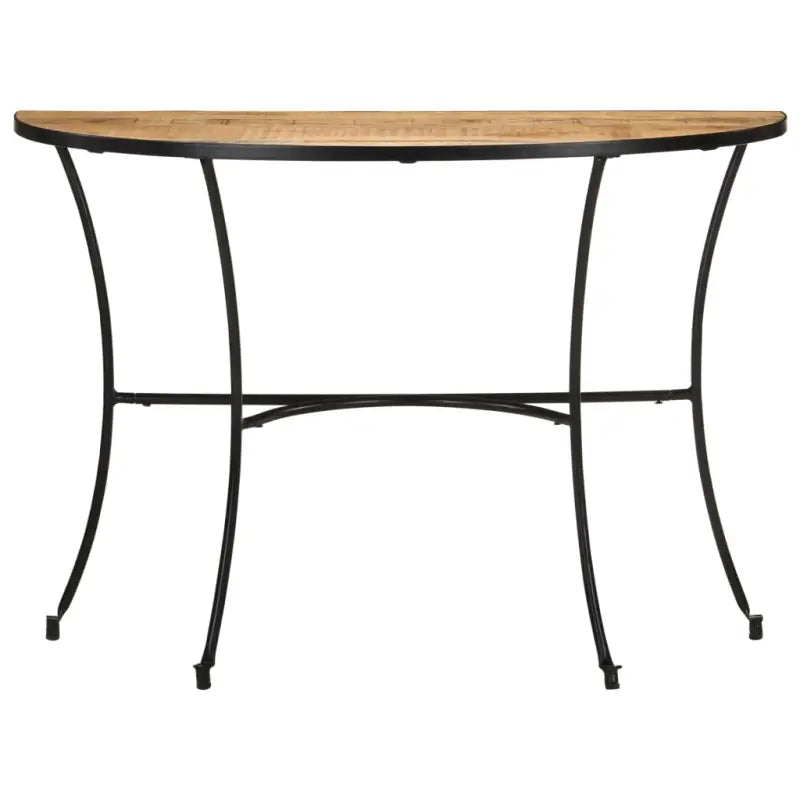 Bijzettafel van massief mangohout met elegant halfrond ontwerp - Bijzettafels