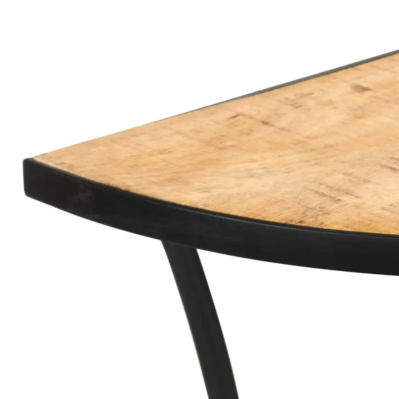 Bijzettafel van massief mangohout met elegant halfrond ontwerp - Bijzettafels