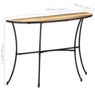 Bijzettafel van massief mangohout met elegant halfrond ontwerp - Bijzettafels