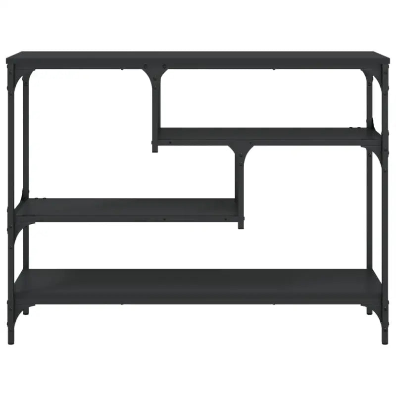 Bijzettafel wandmodel met bewerkt hout en metalen frame - Bijzettafels