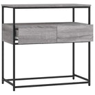 Bijzettafel wandmodel met bewerkt hout en metalen frame - Bijzettafels