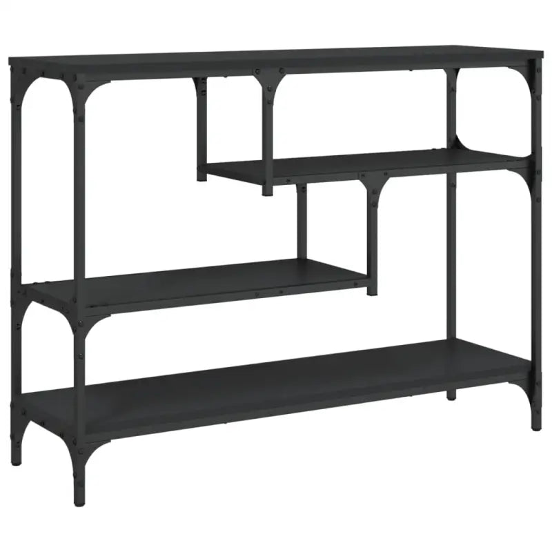 Bijzettafel wandmodel met bewerkt hout en metalen frame - Bijzettafels