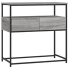 Bijzettafel wandmodel met bewerkt hout en metalen frame - Bijzettafels