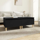 Bijzettafels met bewerkt hout en houten poten voor een Scandinavisch interieur - Zwart / 2 - Bijzettafels