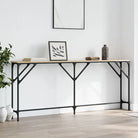 Bijzettafels met bewerkt hout en metalen frame voor elegante interieurs - Sonoma eiken / 180 x 23 x 75 cm / 1