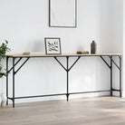 Bijzettafels met bewerkt hout en metalen frame voor elegante interieurs - Sonoma eiken / 200 x 29 x 75 cm / 1