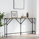 Bijzettafels met bewerkt hout en metalen frame voor elegante interieurs - Sonoma eiken / 140 x 23 x 75 cm / 1