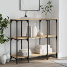 Bijzettafels met bewerkt hout en metalen frame voor elegantie - Sonoma eiken / 1 - Bijzettafels