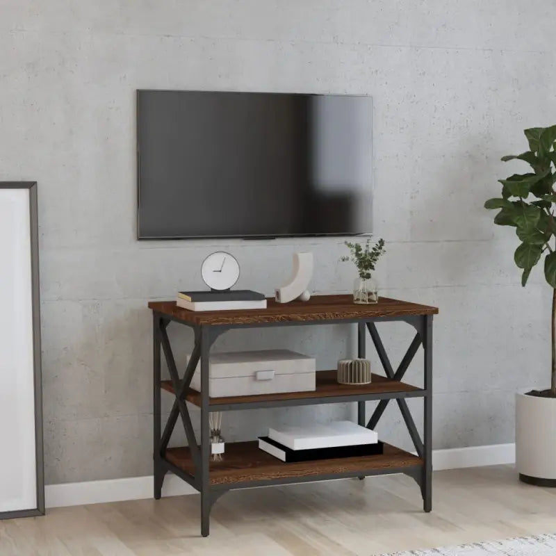 Bijzettafels van bewerkt hout met trendy en duurzame design - bruin eikenkleur / 60 x 40 x 50 cm / 1 - Bijzettafels