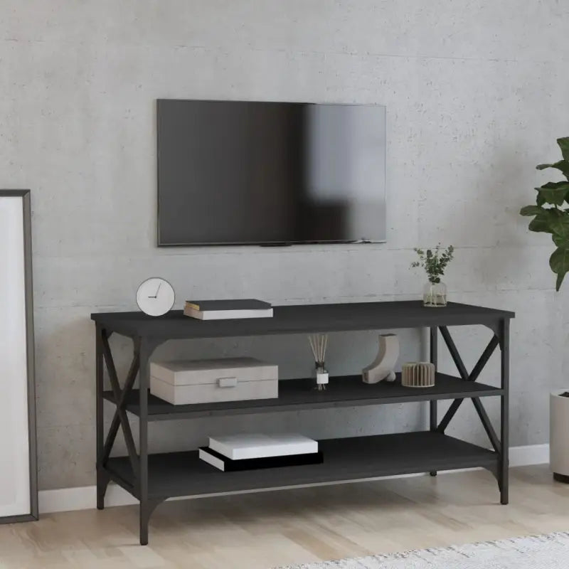 Bijzettafels van bewerkt hout met trendy en duurzame design - Zwart / 100 x 40 x 50 cm / 1 - Bijzettafels