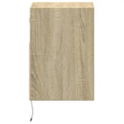 Bijzonder nachtkastje van bewerkt hout met LED-verlichting voor je slaapkamer - Nachtkastjes