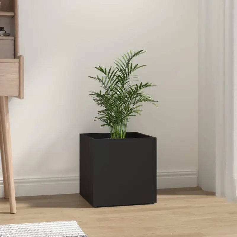 Bloeipot Grijs Sonoma Eiken van bewerkt hout voor planten en bloemen - Zwart / 1 - Bloempotten & plantenbakken