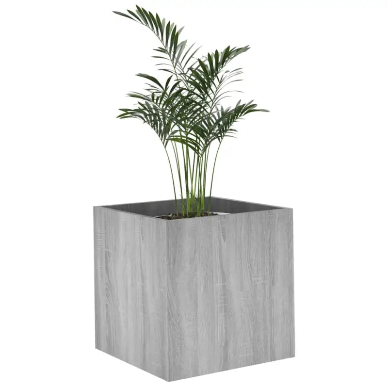 Bloeipot Grijs Sonoma Eiken van bewerkt hout voor planten en bloemen - Bloempotten & plantenbakken