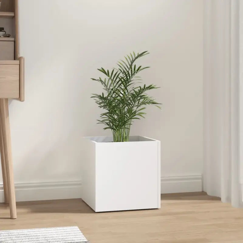 Bloeipot Grijs Sonoma Eiken van bewerkt hout voor planten en bloemen - Wit / 1 - Bloempotten & plantenbakken