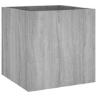 Bloeipot Grijs Sonoma Eiken van bewerkt hout voor planten en bloemen - Bloempotten & plantenbakken
