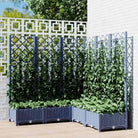 Bloempot met latwerk voor klimplanten in tuin of terras - Blauwgrijs / 120 x 120 x 121.5 cm / 1 - Bloempotten &