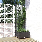 Bloempot met latwerk voor klimplanten in tuin of terras - Zwart / 40 x 40 x 121.5 cm / 1 - Bloempotten & plantenbakken